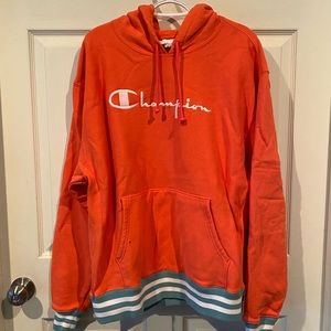 Salmon colored Champion hoodie - has matching pants sold separately - size XL